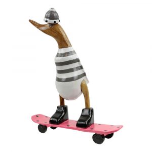 Wooden Duck Skateboard Gray - 28 x 20 cm