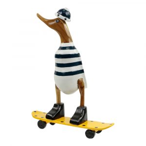 Wooden Duck Skateboard Navy - 28 x 20 cm