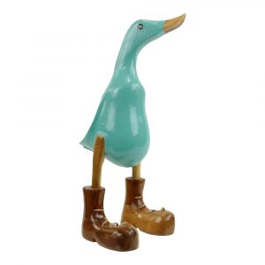 Wooden Duck Turquoise - 26 x 13 cm