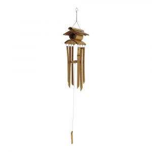 Wind Chime Bamboo with Birdhouse (74 x 16 cm)