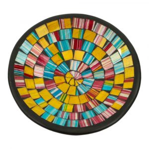 Mosaic Bowl Rainbow Colored (21 x 5 cm)