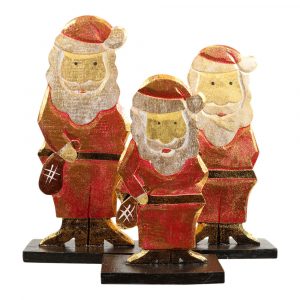 Wooden Santa Set of 3 ( 50 x 13 x 7 cm)