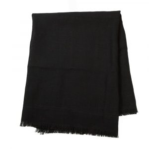 Jute Tablecloth Black with Fringe (230 x 150 cm)