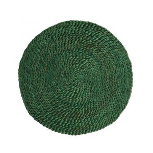 Dark Green Jute Place mat (35 cm)