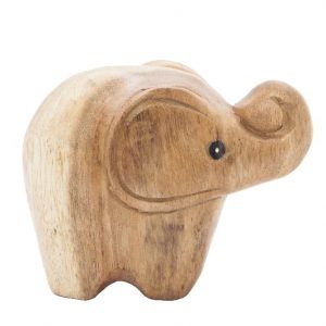 Statue Elephant Acacia Wood (9 cm)