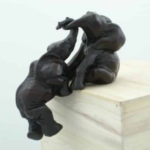 Statue Polystone Elephants "Pull Up" (18 cm)