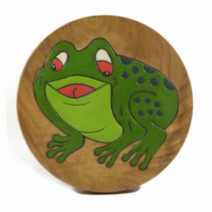 Children's Stool with Frog (Acacia Wood)