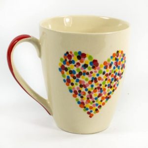 Ceramic Mug Hearts (10 cm)