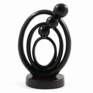 Abstract Statue Polystone 3 People (11 cm)