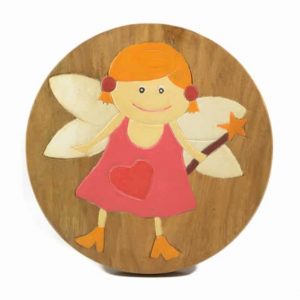 Children's Stool with Fairy (Acacia Wood)