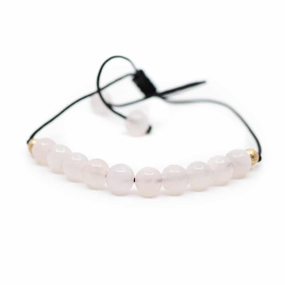 Gemstone Bracelet Pink Quartz Adjustable