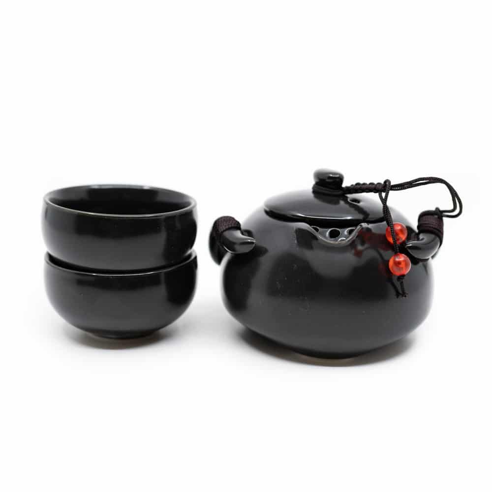 Traditional Chinese Tea Set Black