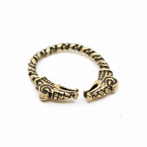 Adjustable Viking Ring Gold-coloured Dragon