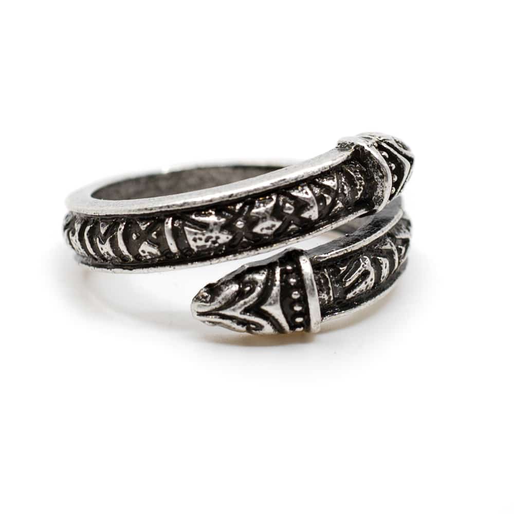Adjustable Viking Ring Runes Silver-coloured