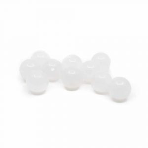 Gemstone Loose Beads White Jade - 10 pieces (8 mm)