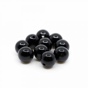 Gemstone Loose Beads Black Tourmaline - 10 pieces (8 mm)