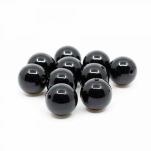 Gemstone Loose Beads Black Tourmaline - 10 pieces (10 mm)