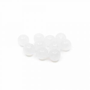 Gemstone Loose Beads White Jade - 10 pieces (6 mm)