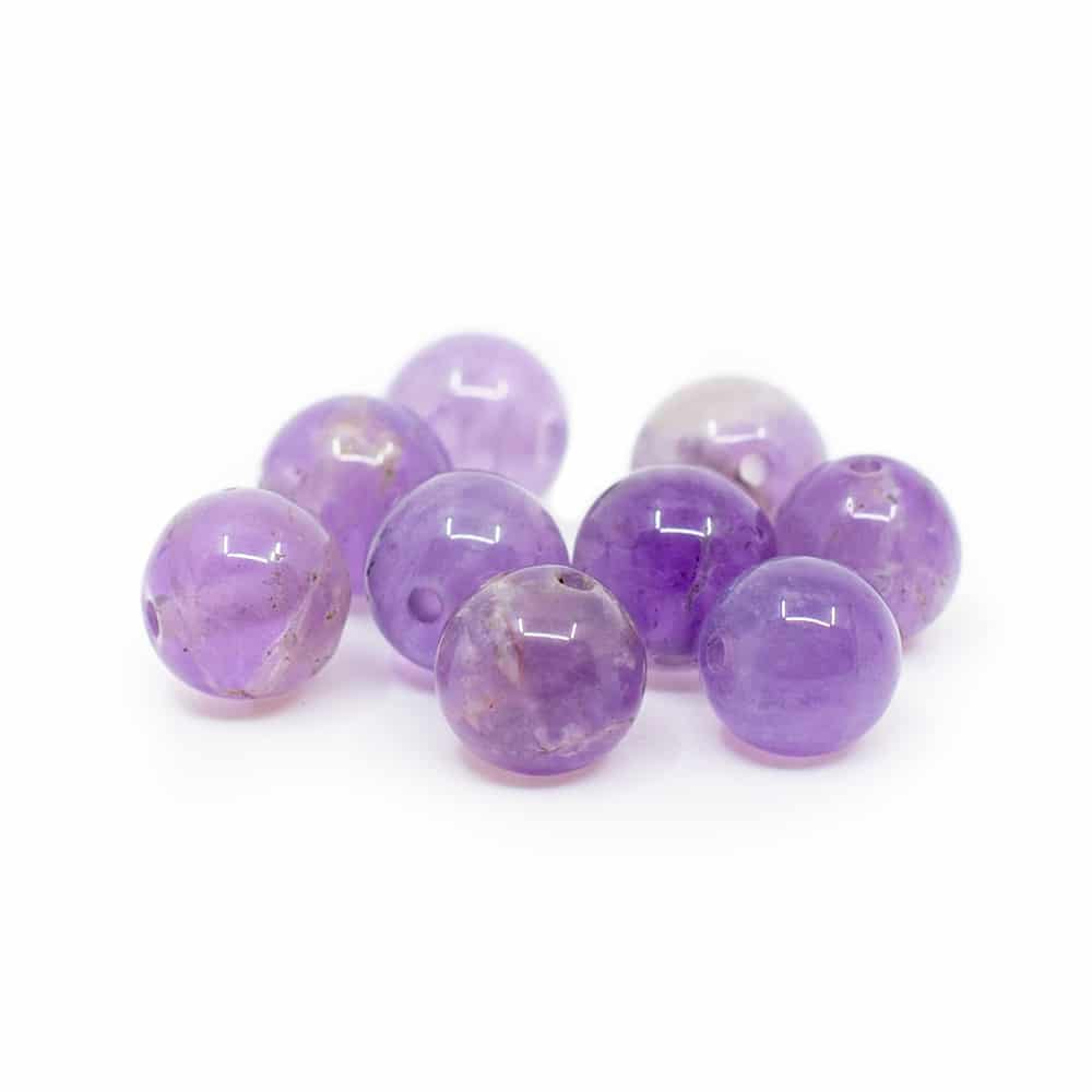 Gemstone Loose Beads Amethyst - 10 pieces (6 mm)