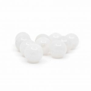 Gemstone Loose Beads White Jade - 10 pieces (10 mm)