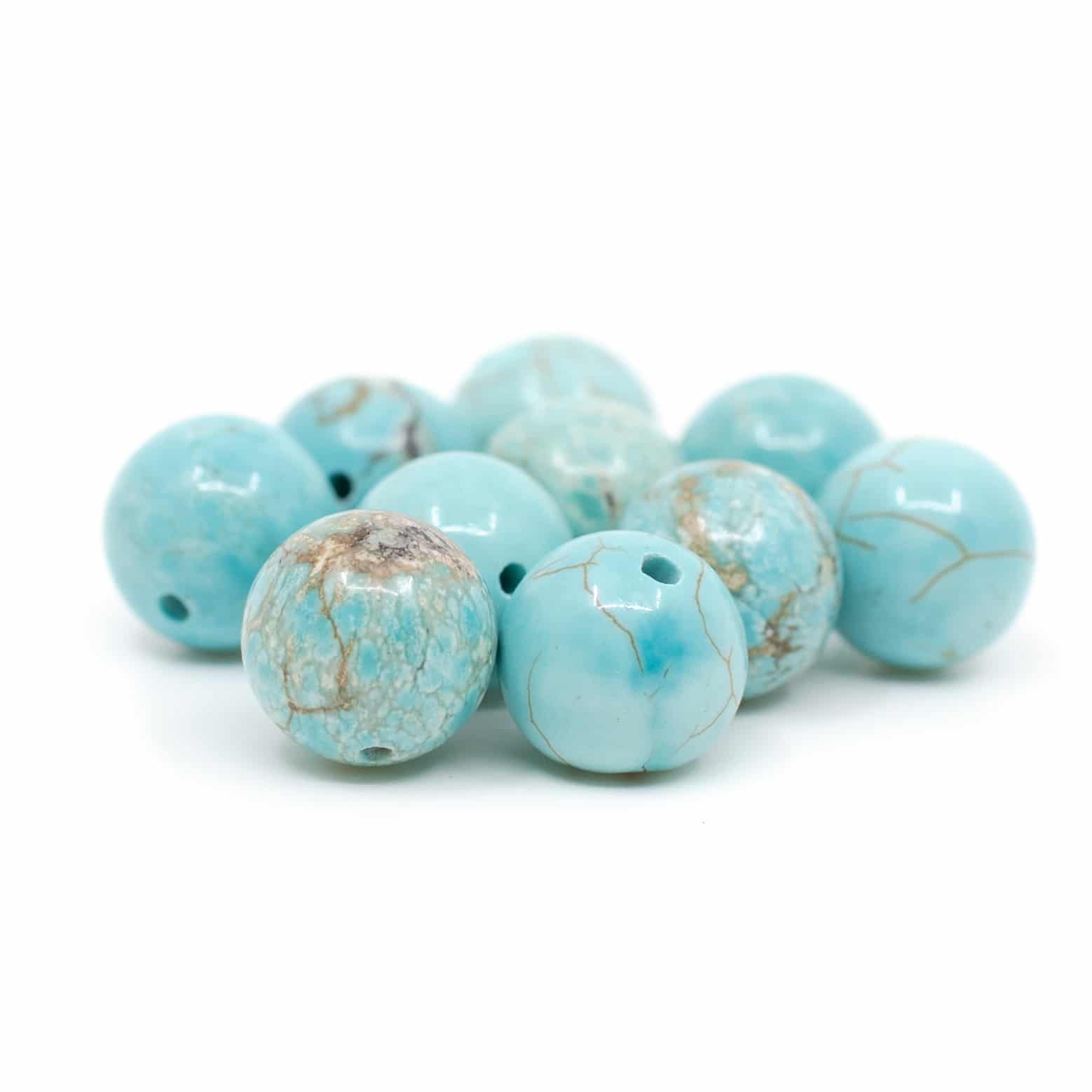 Gemstone Loose Beads Turquoise - 10 pieces (10 mm)