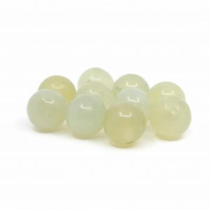 Gemstone Loose Beads Green Jade - 10 pieces (10 mm)
