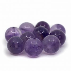 Gemstone Loose Beads Amethyst - 10 pieces (10 mm)