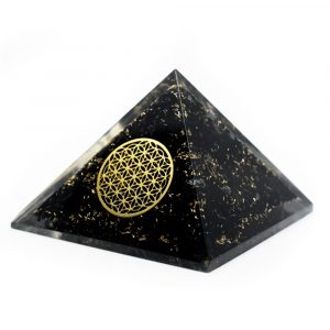 Orgone Pyramid Black Tourmaline - Flower of Life (40 mm)