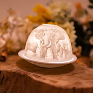 Porcelain Mood Light Elephants