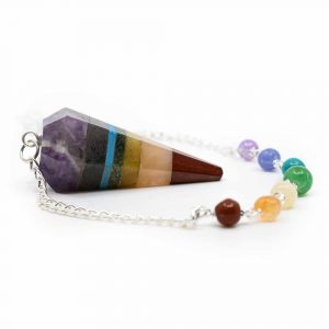 Pendulum Chakra Facet with Chakra Beads