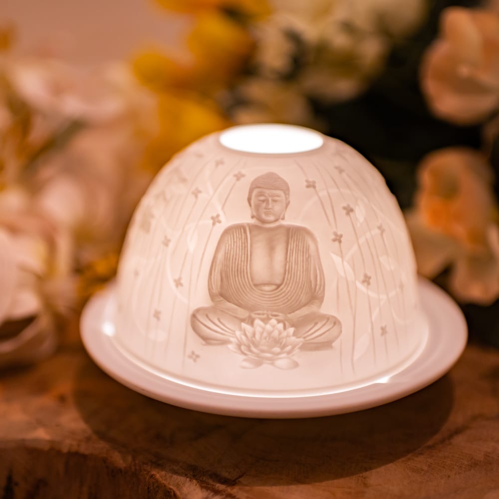 Atmospheric Light Porcelain Buddha