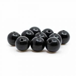 Gemstone Loose Beads Black Onyx - 10 pieces (8 mm)