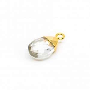 Gemstone Pendant Rock Crystal Pear (10 mm)