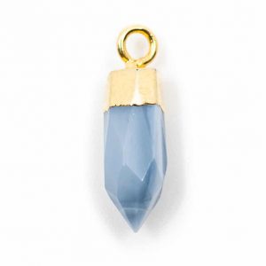 Gemstone pendant Point Blue Opal (12 mm)