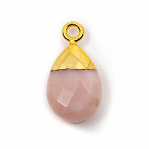 Gemstone Pendant Pink Opal Pear-shaped (10 mm)