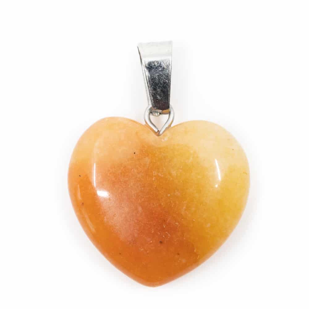Heart Shape Gemstones Pendant Honey Jade (20 mm)