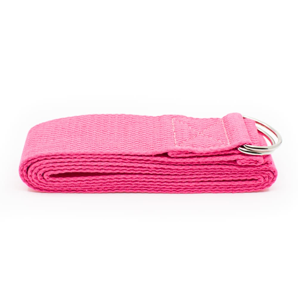 Yoga Belt D-ring Cotton Pink (183 cm)