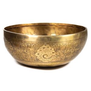 Tibetan Singing Bowl Engraved (14 cm)
