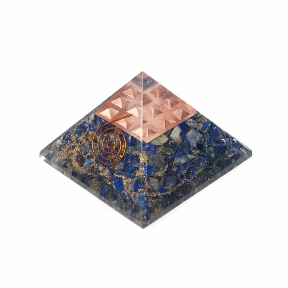 Orgonite Pyramid Lapis Lazuli - Copper Spiral (70 mm)