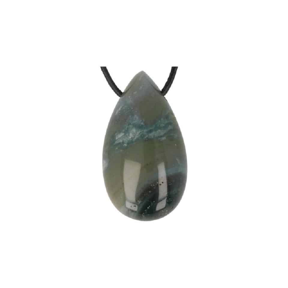 Drop Shaped Pendant Variegated Agate