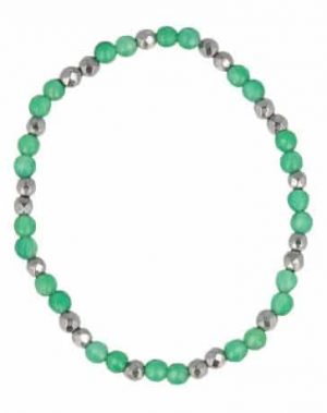 Green Aventurine Faceted Bead Bracelet (4 mm)