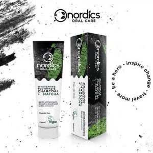Nordics Charcoal Matcha Whitening Toothpaste (75 ml)