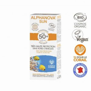 Alphanova SUN BIO SPF 50+ Tinted Sunscreen for Allergic Sensitive Skin - Waterproof