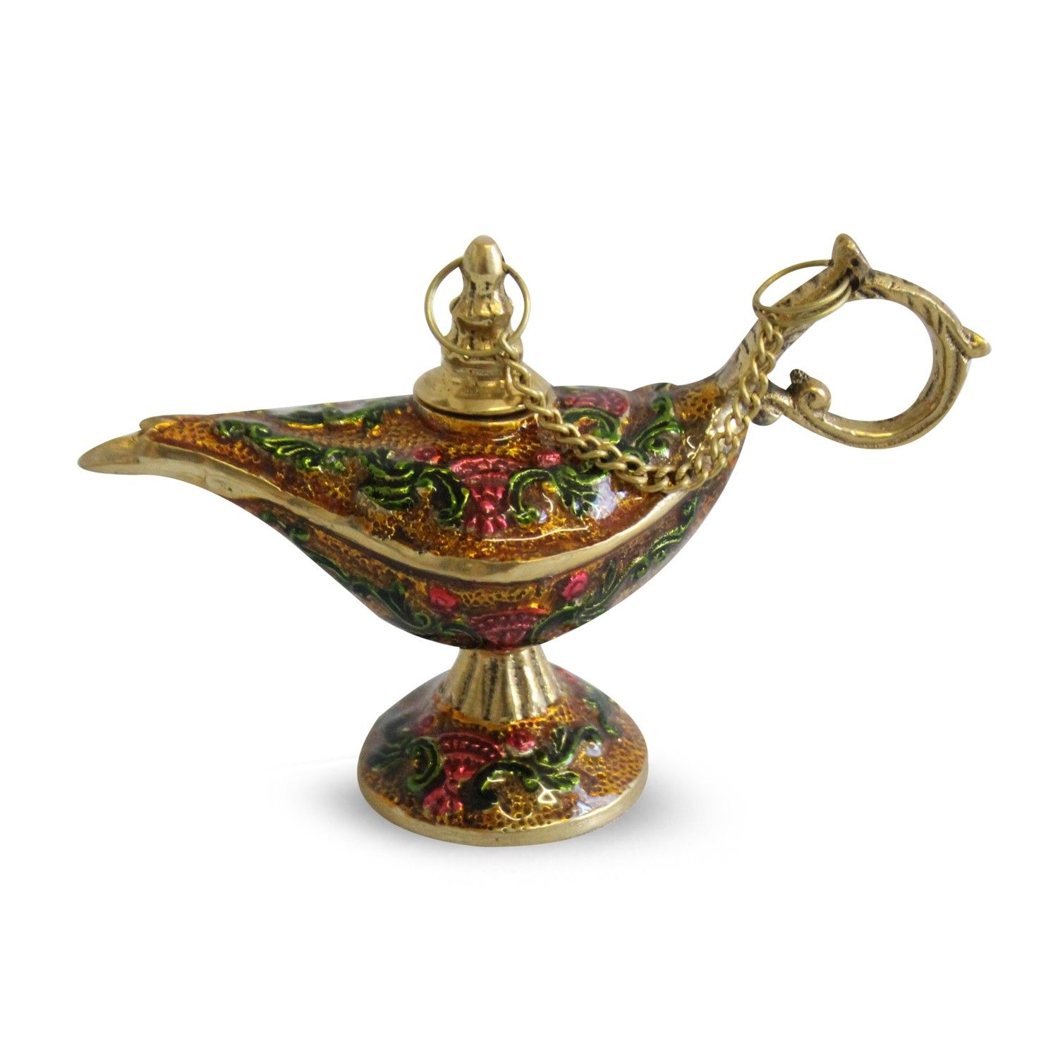 Brass Aladdin Lamp Multi Color (12 cm)