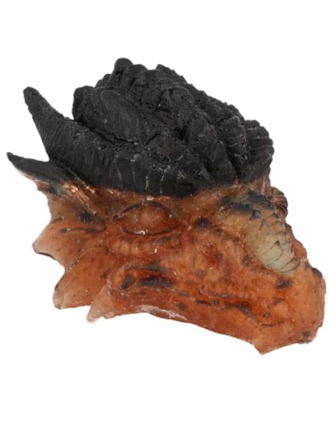 Orgonite Dragon Skull Orange-Black