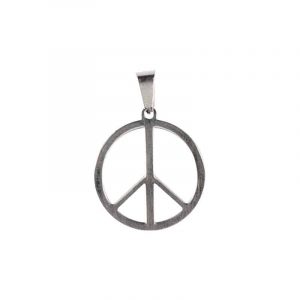 Stainless Steel Pendant with Peace Symbol