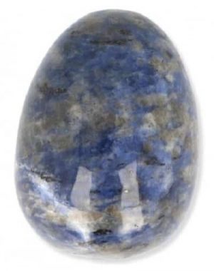 Yoni Egg Sodalite in Pouch (45 x 33 mm)
