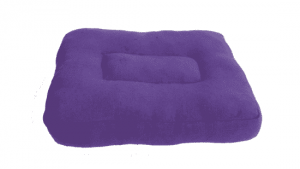 Yogi and Yogini Meditation Cushion Rectangular Cotton Purple - 23 x 18 x 4 cm