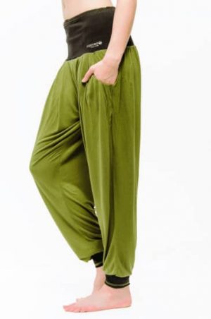 Yoga Pants Vinayasa Olive Green-Black M-L