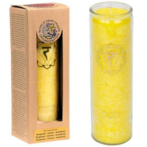 Scented Candle Stearin 3rd Chakra - 100 Hours Burning Time